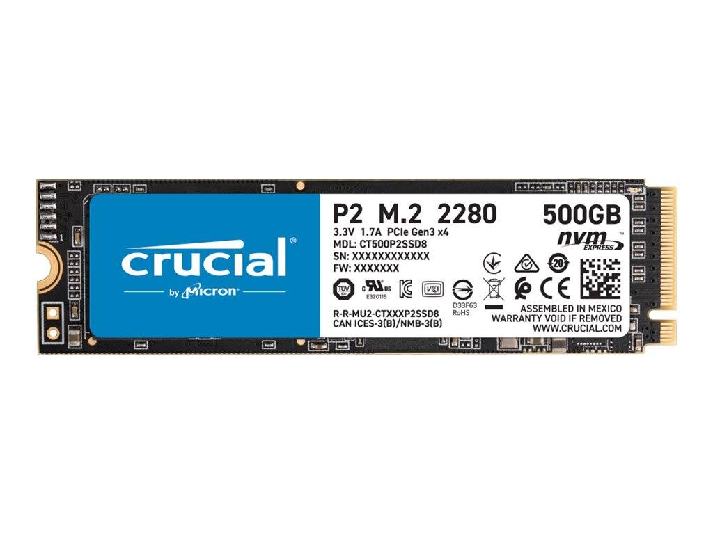 estrategia gris solamente Disco Duro Solido SSD Crucial P2 500GB M2 2280 NVMe PCIe Gen 3 – Beacon212