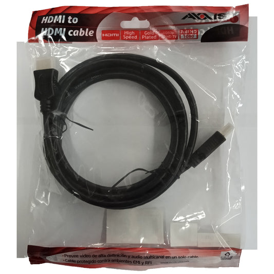 Cable HDMI Axxis 2mts 6 pies Puntas de Oro