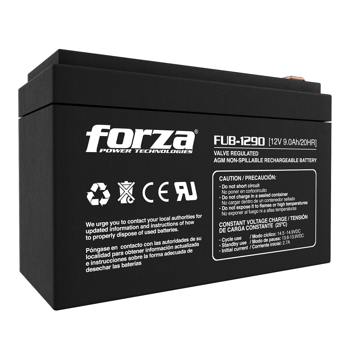 Bateria para UPS Forza 12V-9Ah FUB-1290