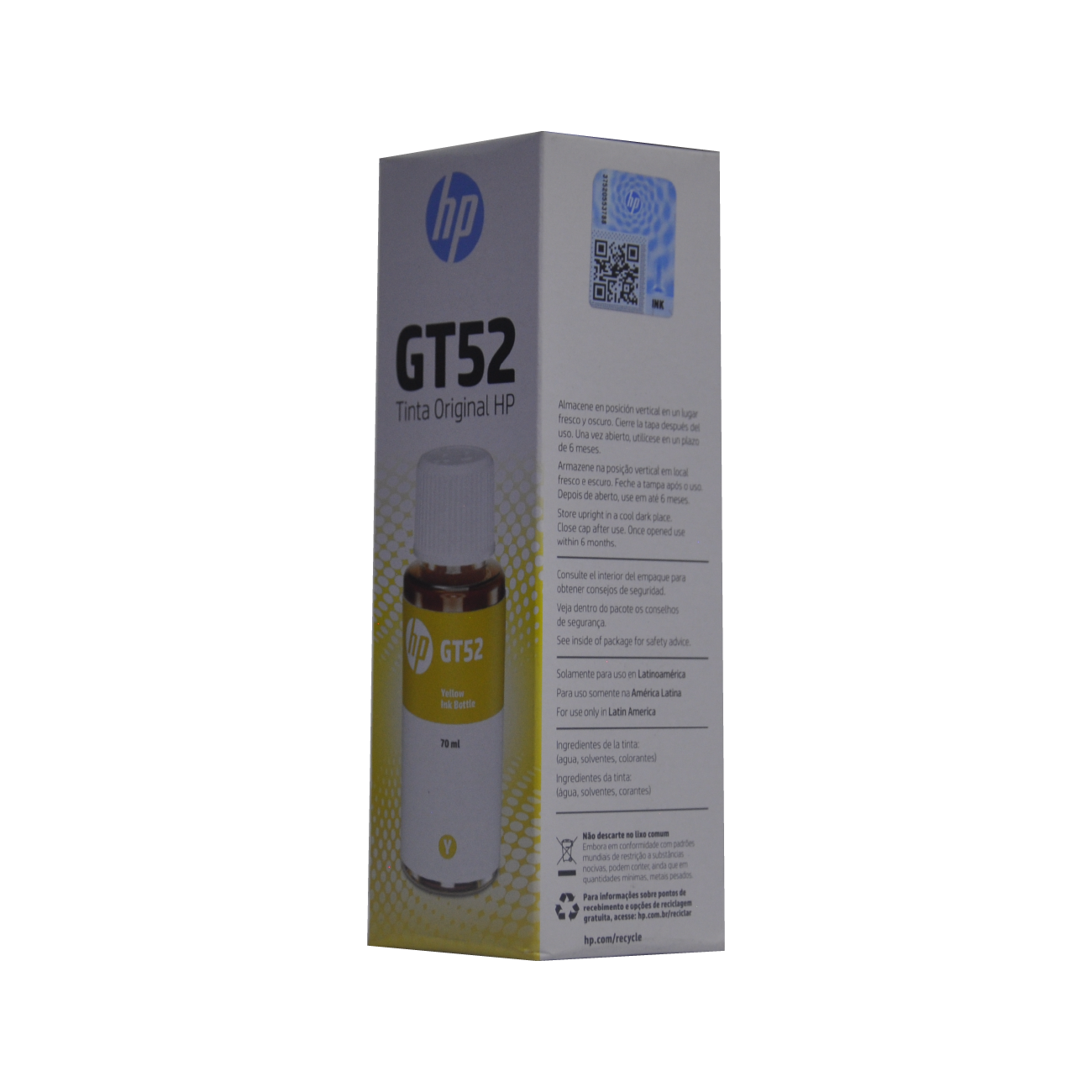 Botella de Tinta HP GT52 Amarillo (M0H56AL)