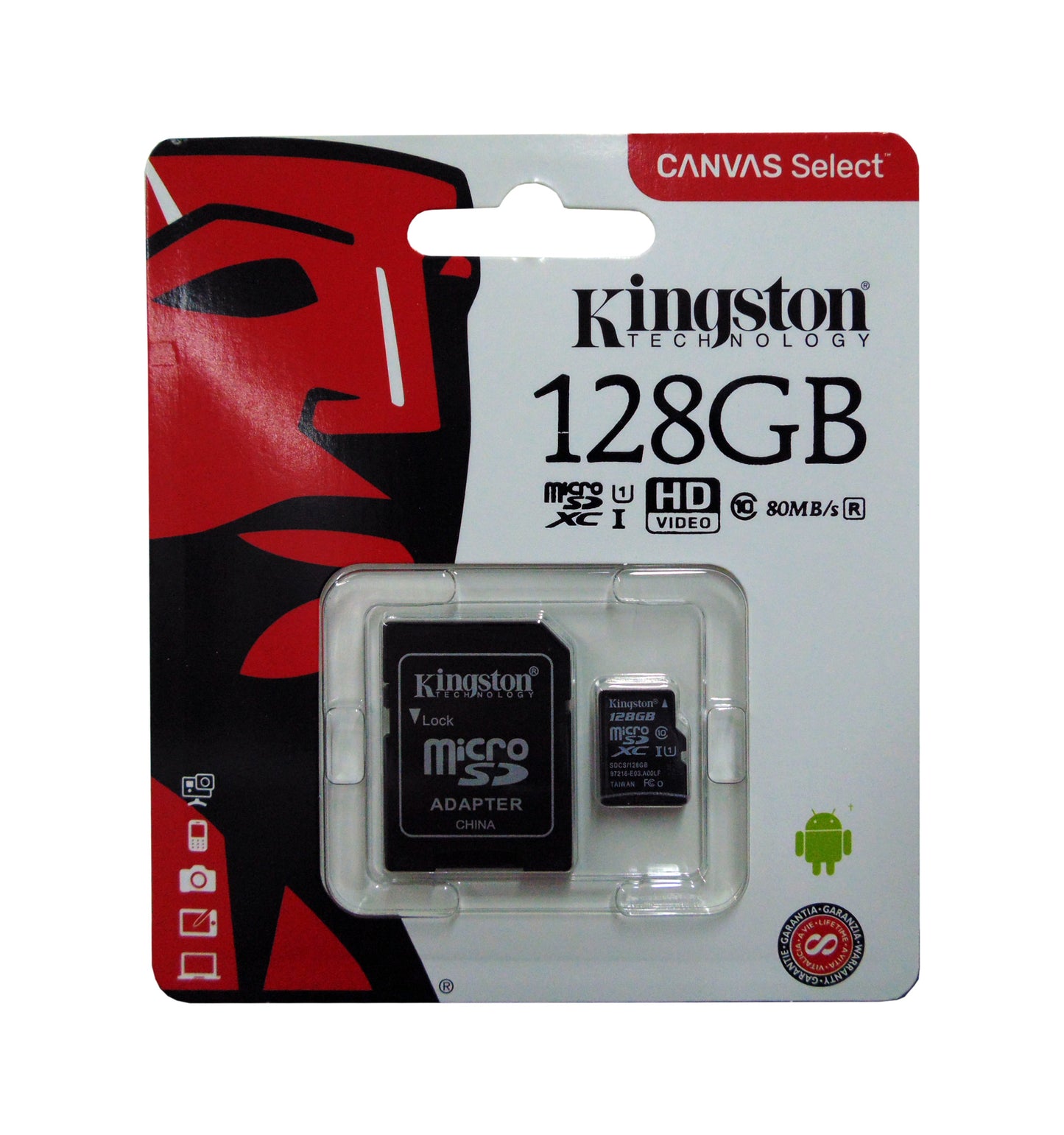 Memoria Micro SD Kingston SDXC 128GB Clase 10 con adaptador