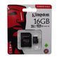 Memoria Micro SD Kingston SDHC 16GB Clase 10 con adaptador