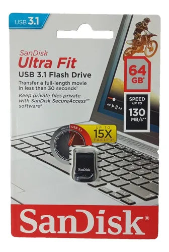 Pendrive Sandisk Cruzer Ultra Fit 64GB USB 3.0