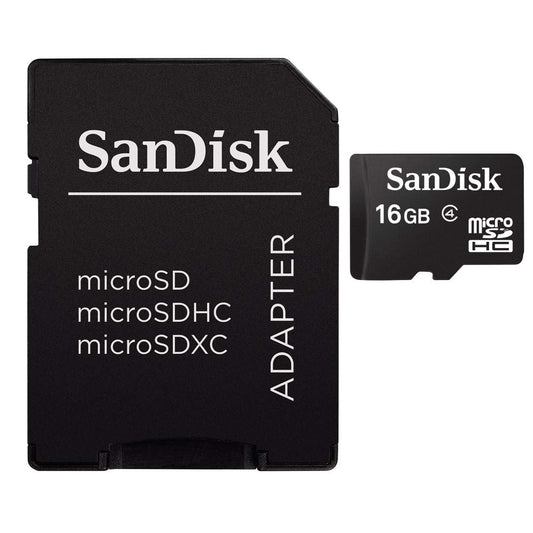 Memoria Micro SD Sandisk SDHC 16GB Clase 4 con adaptador