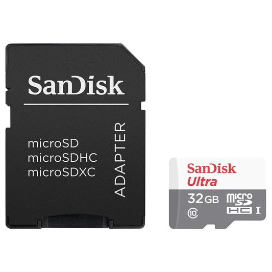 Memoria Micro SD Sandisk SDHC 32GB Clase 10 con adaptador