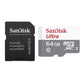 Memoria Micro SD Sandisk SDXC 64GB Clase 10 con adaptador